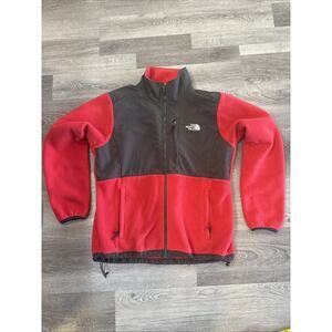 The North Face Women’s Fleece Zip Jacket – Size Large – Red/Gray